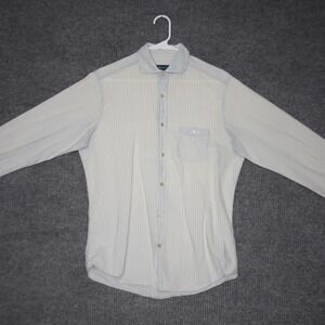 Massimo Dutti Shirt Mens L Slim Fit Striped Long Sleeve Button Down Smart Casual